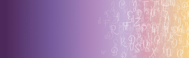 bachground with letters