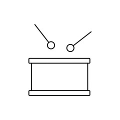 Drum and sticks line icon