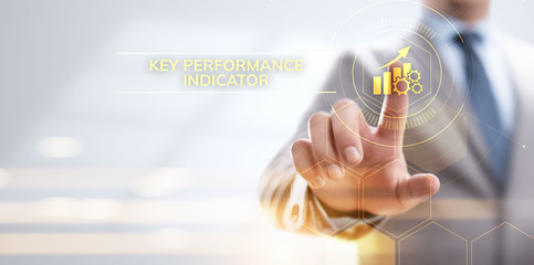 KPI Key performance indicator business and industrial analysis concept on screen.