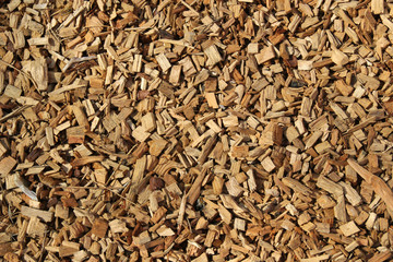 Wood chips background.