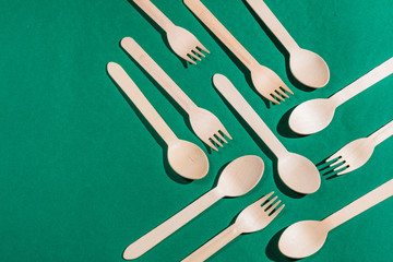 cooking seamless pattern from forks and spoons, top view photo, copy space. home decor