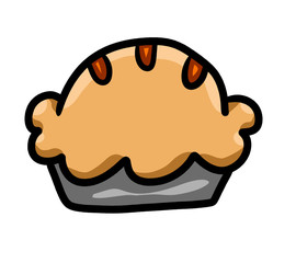 Simple Cartoon Pumpkin Pie