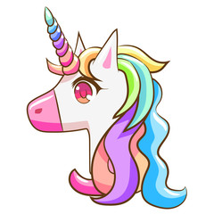 unicorn head vector