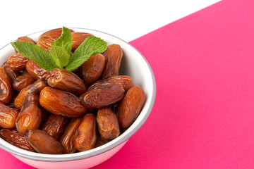 Dates fruits,with mint for Ramadan