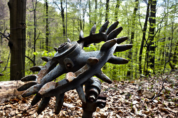 Toothed mechanism for transporting timber