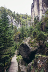 Teplice Rocks, part of Adrspach-Teplice landscape park in Broumov Highlands region of Czech Republic