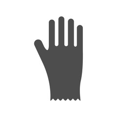 rubber glove vector icon isolated on white background. rubber glove flat icon for web, mobile and user interface design