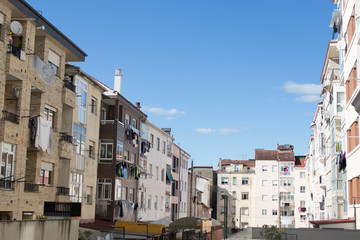 Fototapeta na wymiar panorama of apartment buildings, urban landscape