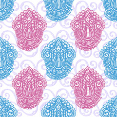 Vector ornamental ethnic art, patterned Indian, Turkish, Arabic, paisley. Hand drawn illustration. Tattoo, astrology, alchemy, boho and magic symbol. Original design in doodle style.