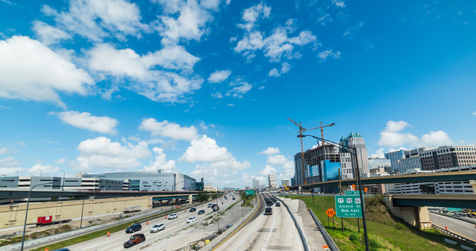 Traffic On The Highway In Orlando