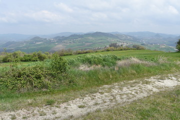 Outdoor and trekking in nature, italian hills 