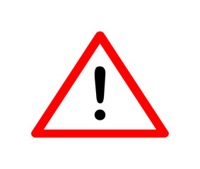warning sign. Attention sign with exclamation mark symbol. Vector illustration