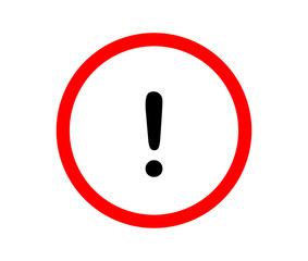 warning sign. Attention sign with exclamation mark symbol. Vector illustration