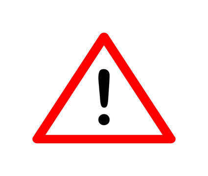 warning sign. Attention sign with exclamation mark symbol. Vector illustration