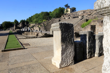 Le th&eacute;&acirc;tre antique de Lugdunum. Lyon. / Ancient Theatre of Fourvi&egrave;re. Lyon.