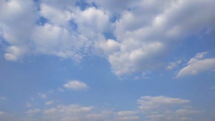 Blue sky and white clouds. Landscape and landscape. Nature. Sky. Desktop. Wallpapers