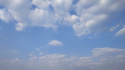 Blue sky and white clouds. Landscape and landscape. Nature. Sky. Desktop. Wallpapers