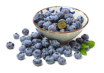 Blueberry on a white background