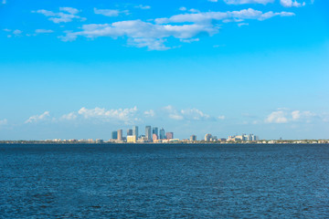 Naklejka premium Downtown Tampa's skyscrapers seen from Vinoy Park