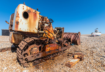 Rusty Bulldozer, Dungerness, Kent