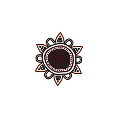 Aboriginal art logo design vector template