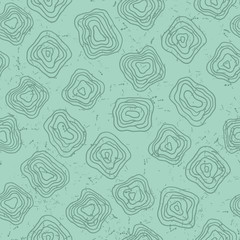 Vector seamless turtle pattern. Abstract, modern print in green with scuffs. - 264935372