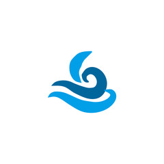 Wave icon logo design vector template