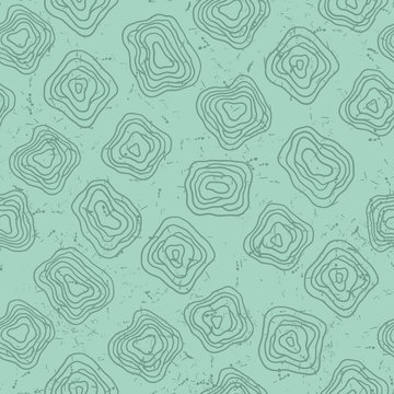 Vector seamless turtle pattern. Abstract, modern print in green with scuffs.
