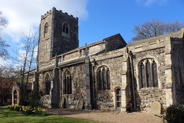 Fototapeta na wymiar St Peter and St Paul Parish Church, Burton Pidsea, East Riding of Yorkshire.
