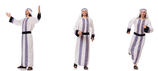 Male arab isolated on white background  