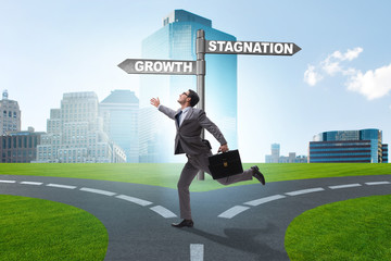 Concept of choice between growth and stagnation