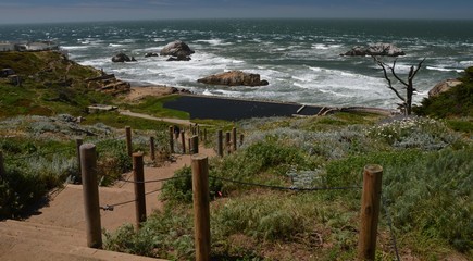 Lands End in Golden Gate Recreation Area in San Francisco from April 27, 2017, California USA