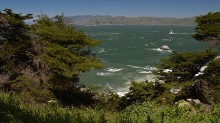 Lands End in Golden Gate Recreation Area in San Francisco from April 27, 2017, California USA