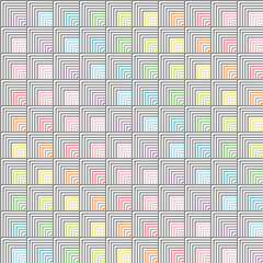 colorful lines in square shape. rainbow and pastel color concept. seamless pattern. vector illustration.