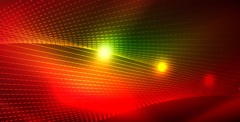 Fototapeta premium Shiny neon space background
