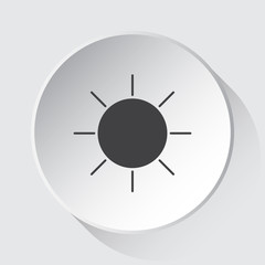 weather sunny - simple gray icon on white button