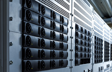 Maintenance cooling system of computer server white and black tone