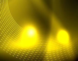 Shiny circles glowing abstract background