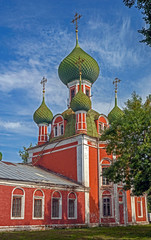 Fototapeta na wymiar St. Alexander Nevsky church. City of Pereslavl Zalessky, Russia. Year of construction 1740