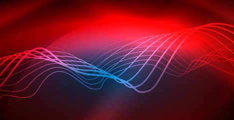 Neon wave background