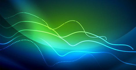 Neon wave background