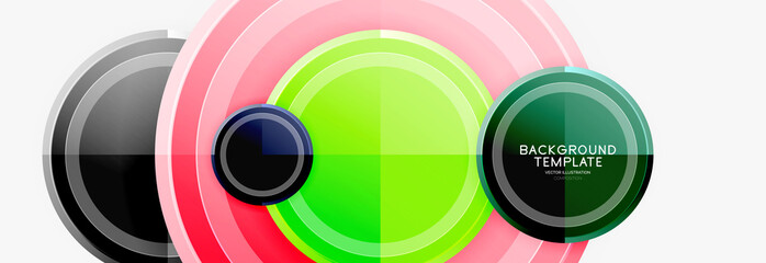 Obraz premium Abstract round geometric shapes, modern circles background