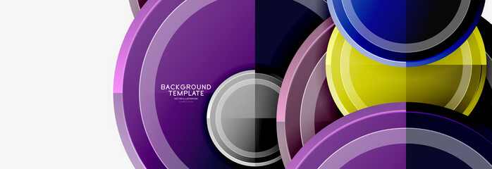 Colorful glossy circles background