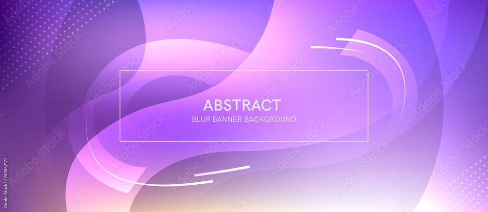 Poster Abstract banner with a gradient shapes and blur 