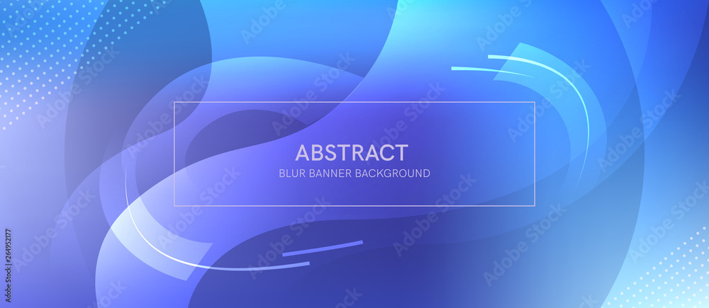 Poster Abstract banner with a gradient shapes and blur 