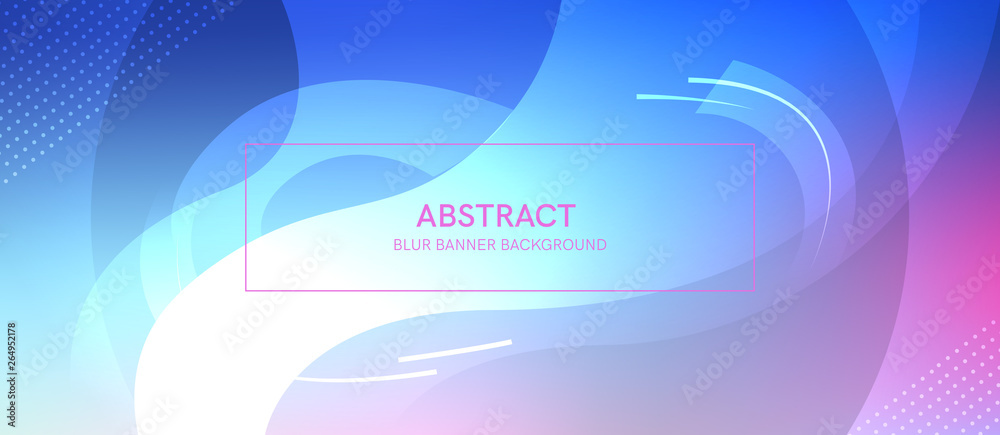 Aufkleber Abstract banner with a gradient shapes and blur 