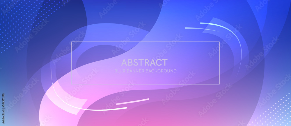 Poster Abstract banner with a gradient shapes and blur 