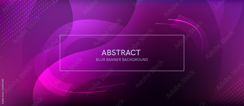 Aufkleber abstract banner with a gradient shapes and blur