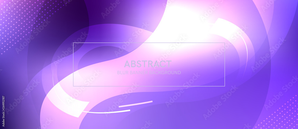 Poster Abstract banner with a gradient shapes and blur 