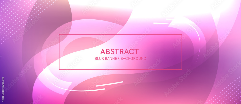 Poster Abstract banner with a gradient shapes and blur 